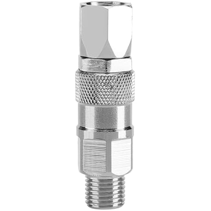 STAINLESS STEEL AIRLESS HIGH PRESSURE SPRAY GUN HOSE SWIVEL JOINT, 360 DEGREE ROTATION, 1/4 INCH, FOR TITAN, MADE OF STAINLESS STEEL - Image 3